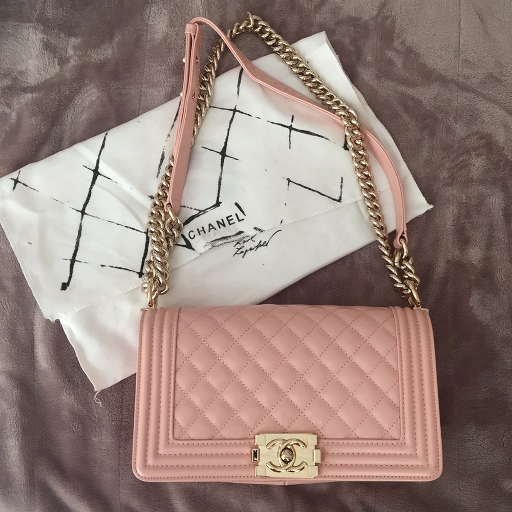Beautiful peach Chanel bag!